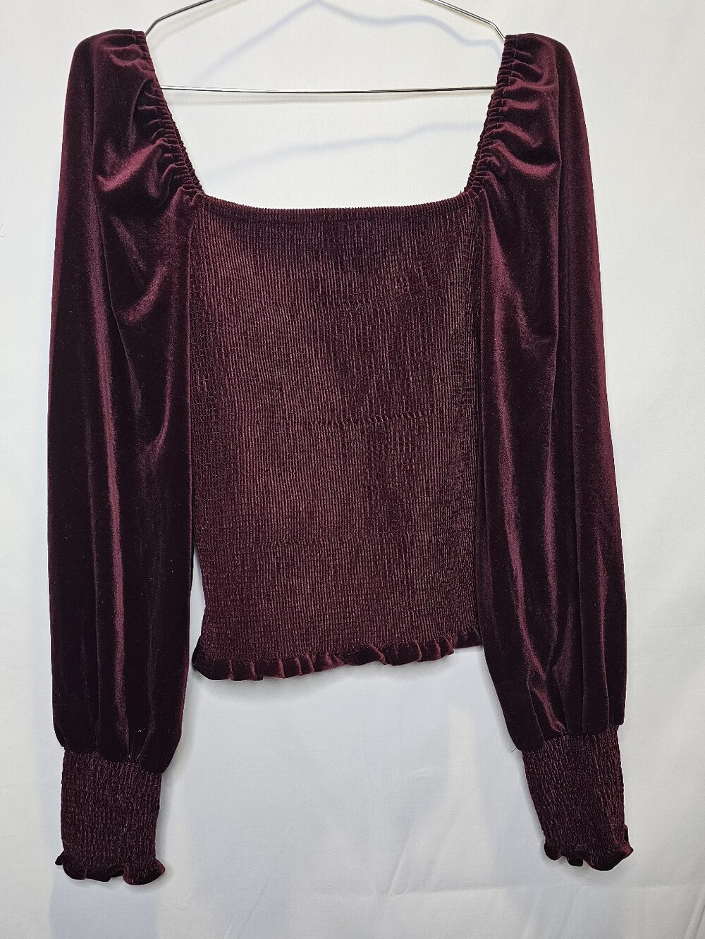 Truth By Republic Deep Purple Vampy Velvet Top